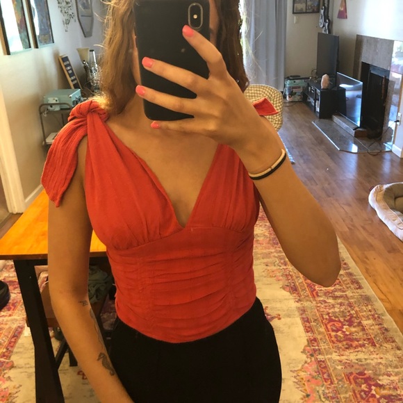 Free People tie shoulder top - Picture 3 of 3